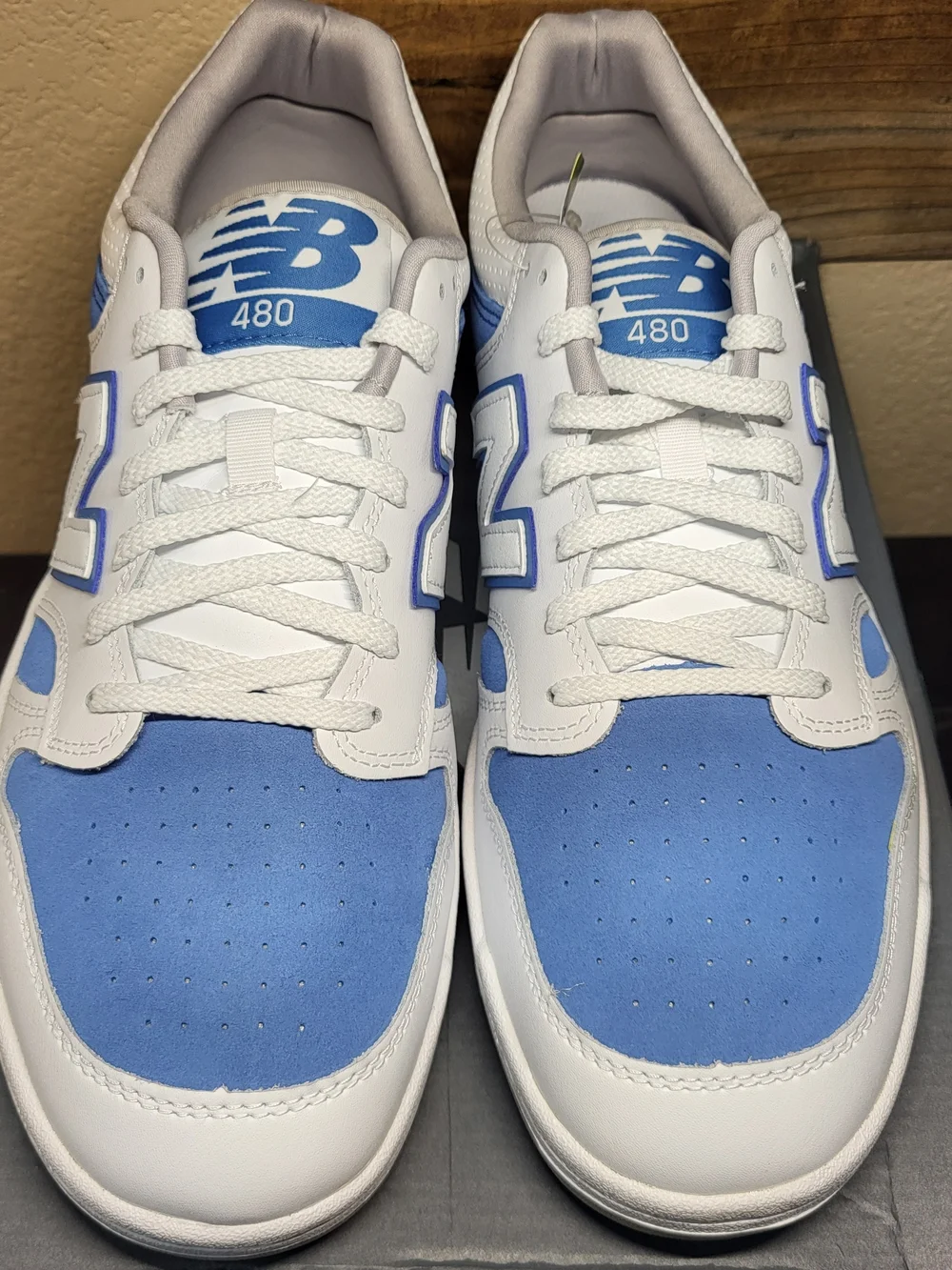 *NEW* New Balance 480 White Royal Blue Sneakers Shoes Retro Men's Size 13 D
